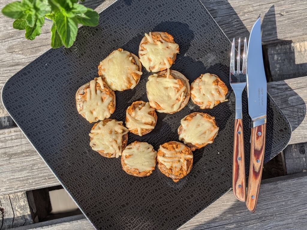 Gefüllte Champignons