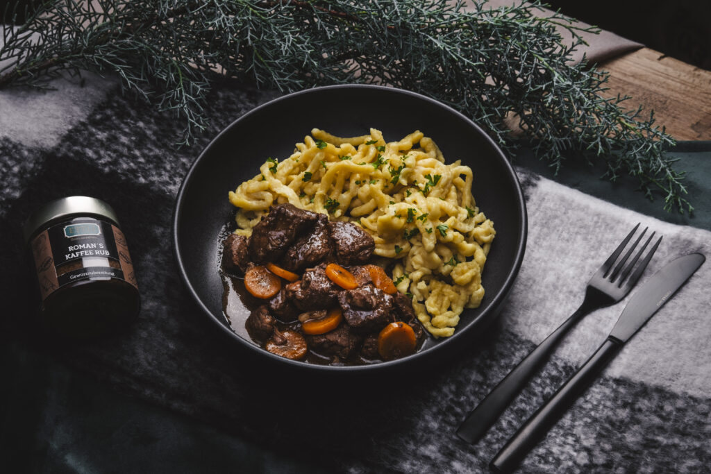 Würziges Kaffee-Gulasch