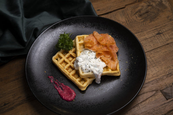 Theresa‘s deftige Lachswaffeln