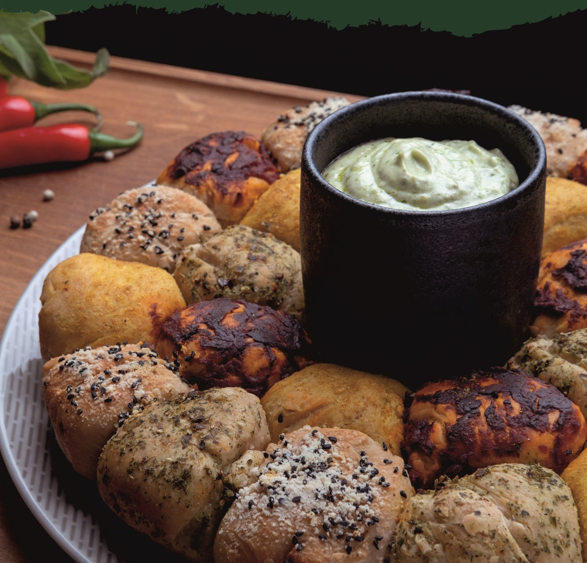 Kunterbuntes Zupfbrot