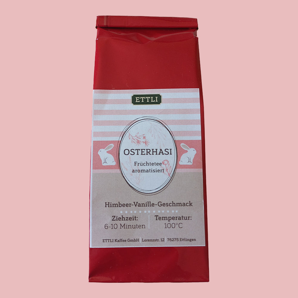 Früchtetee, aromatisiert - Osterhasi 100 g (Badische Himbeere)