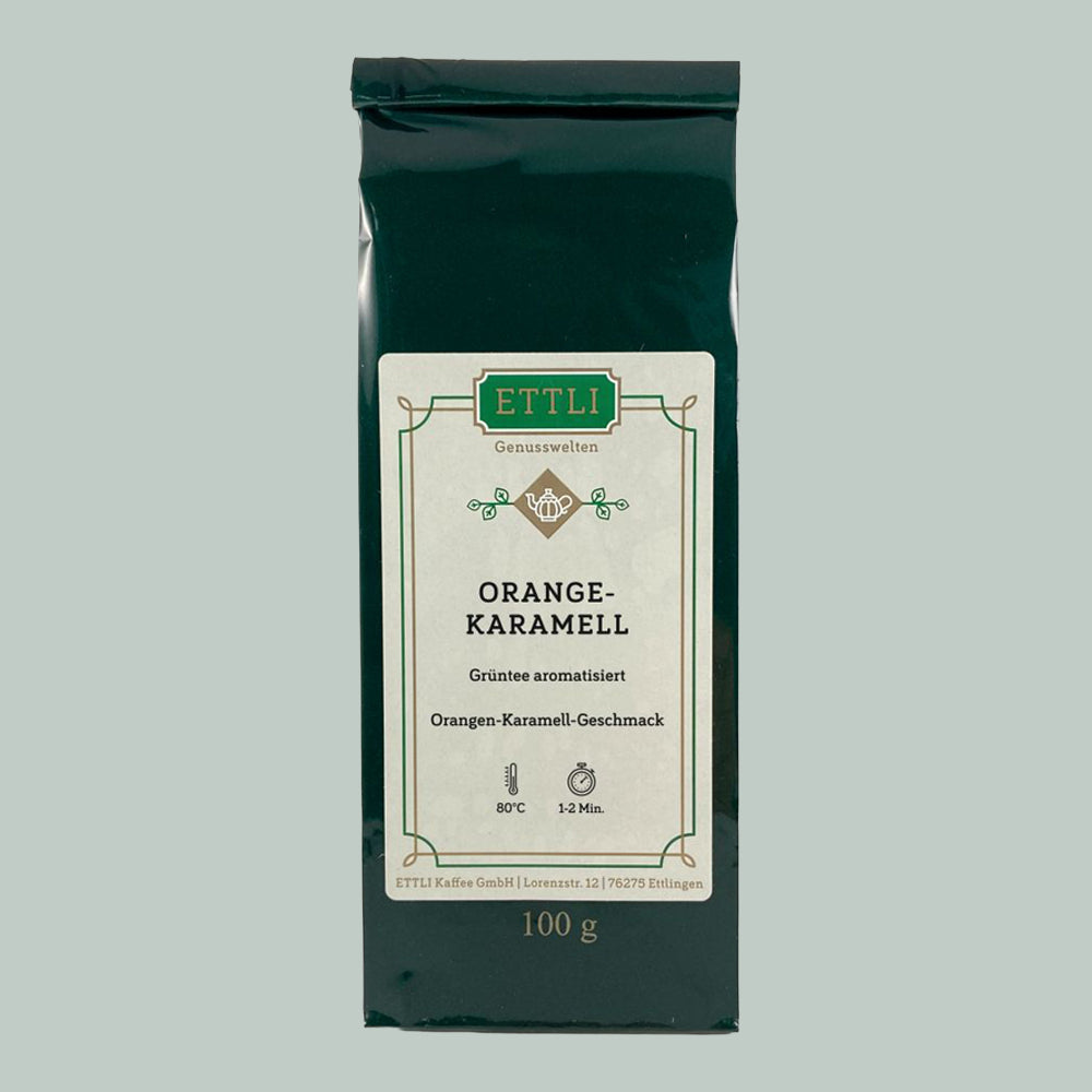Grüntee - Orange Karamell 100 g