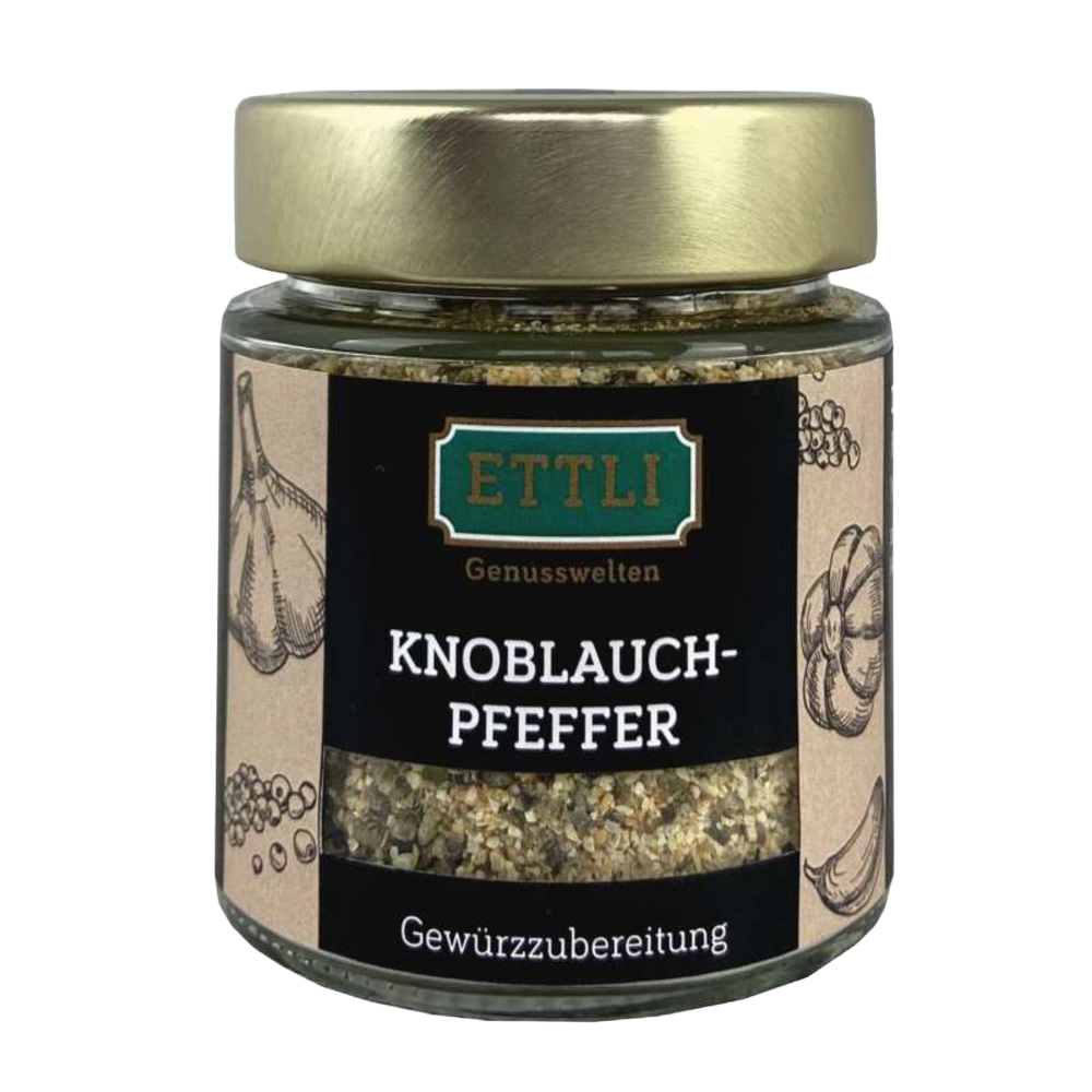 Knoblauchpfeffer 90 g im Schraubglas (Gewürzubereitung)