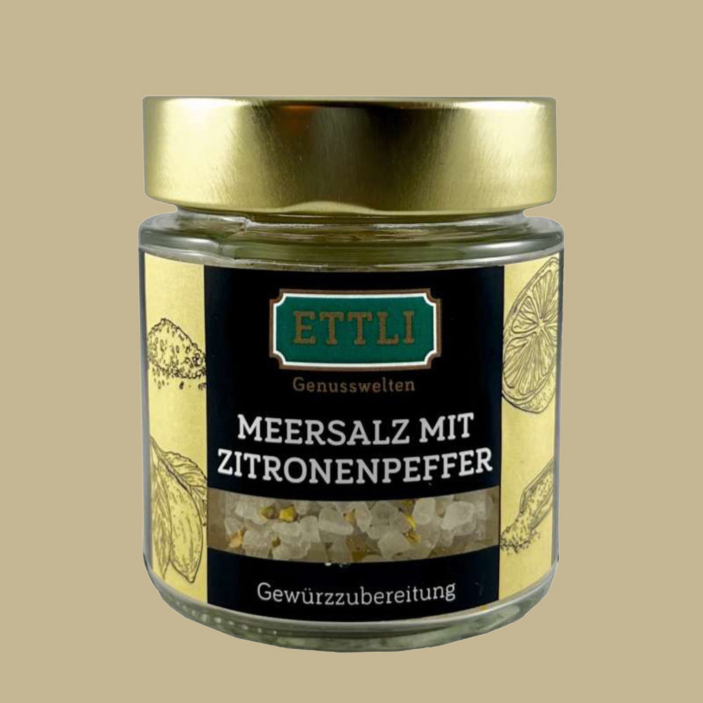 Meersalz mit Zitronenpfeffer 120 g im Schraubglas
