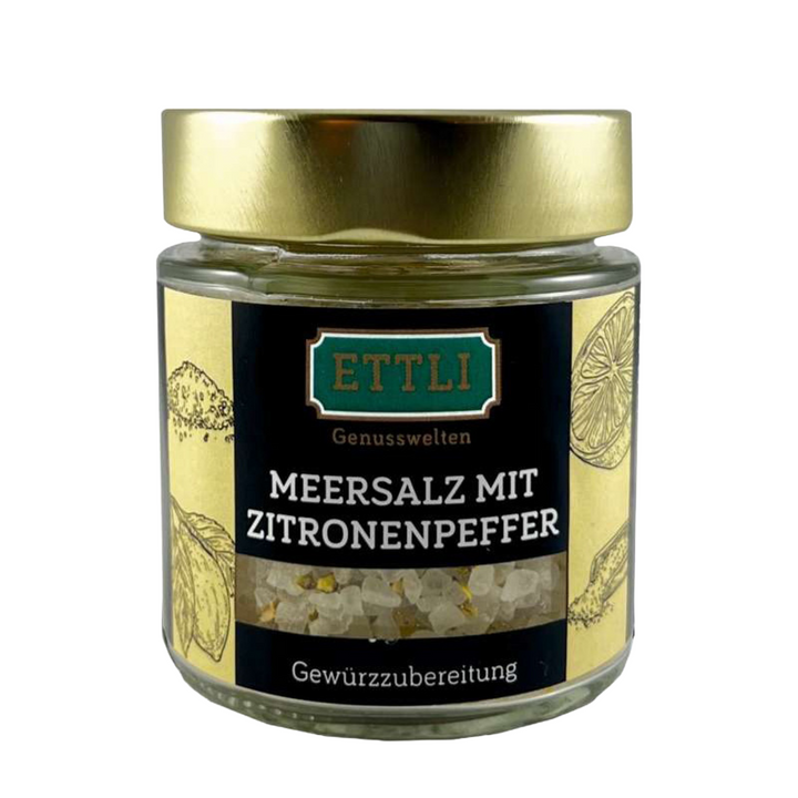 Meersalz mit Zitronenpfeffer 120 g im Schraubglas