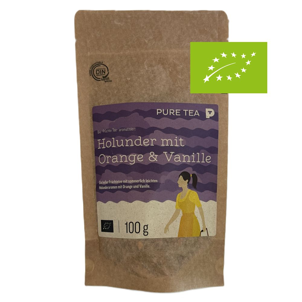 Früchtetee Bio Holunder mit Orange & Vanille