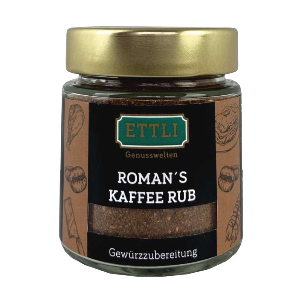 Roman's Kaffee Rub 70 g im Schraubglas (Gewürzzubereitung)