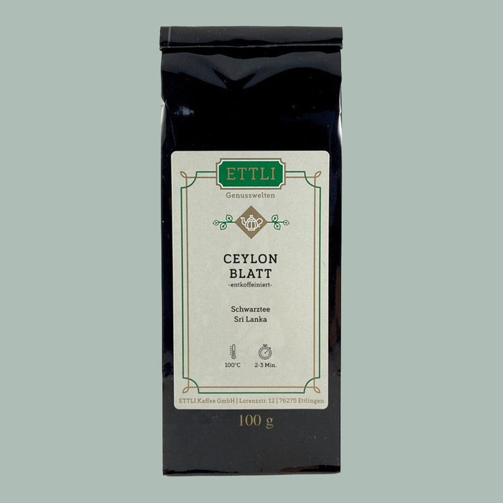 Schwarztee Ceylon Blatt Entkoffeiniert 100 g