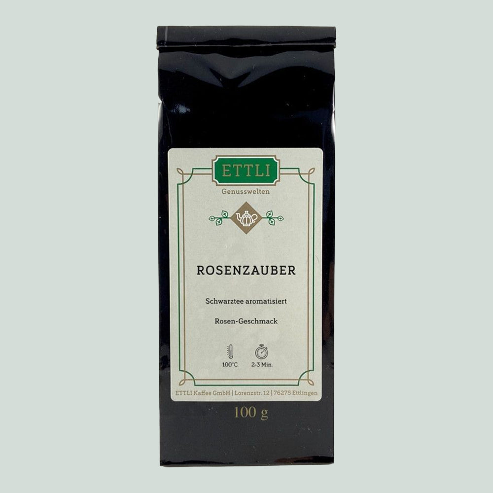 Schwarztee, aromatisiert - Rosenzauber 100 g