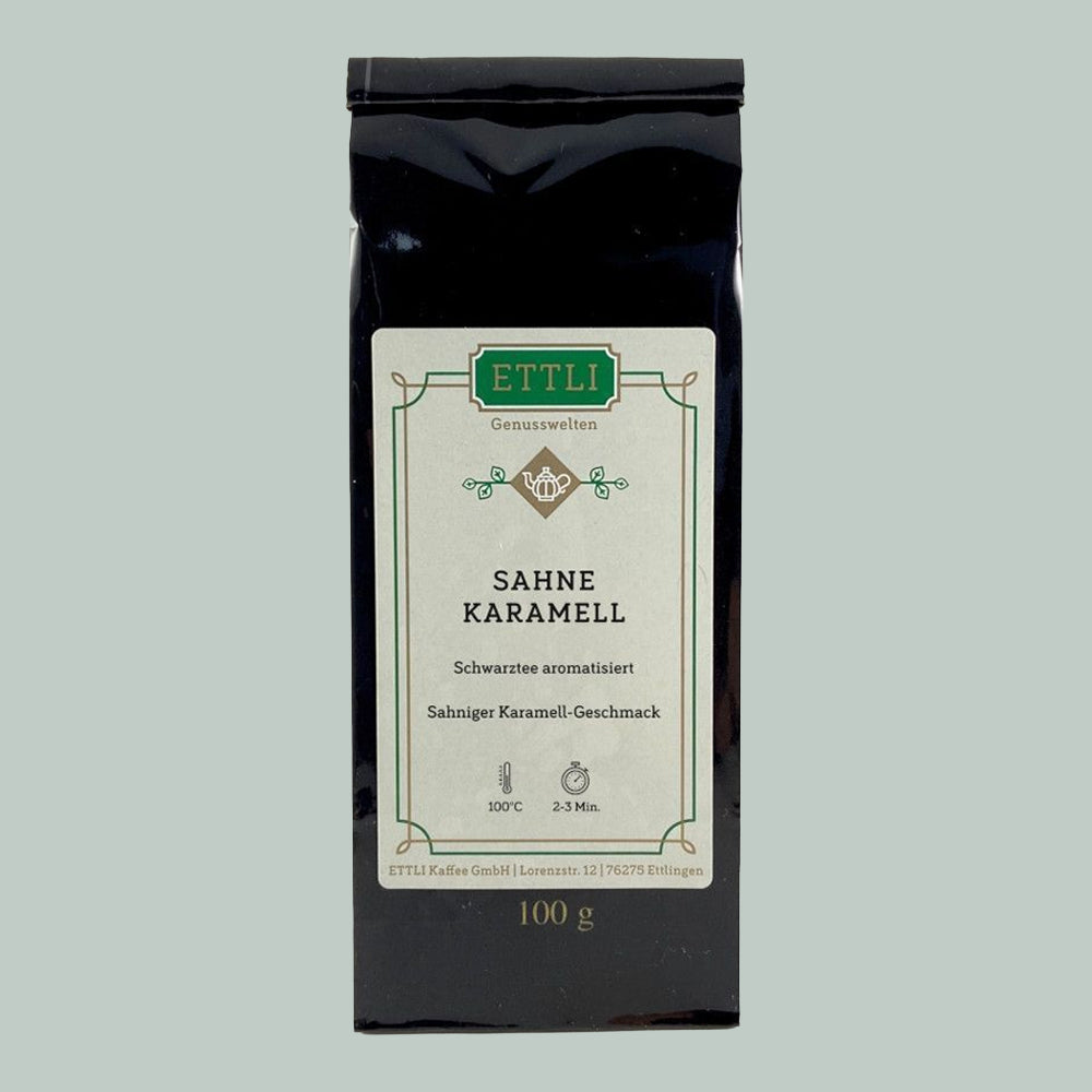 Schwarztee, aromatisiert - Sahne- Karamell 100 g