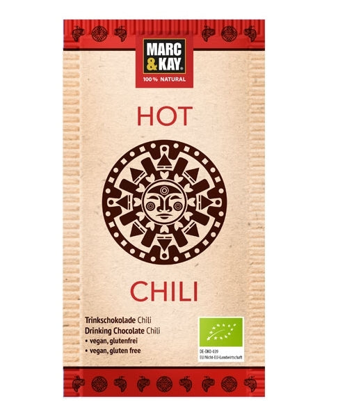 Bio Trinkschokolade "Hot Chili" 25g TüteChili - Geschmack -DE-ÖKO-006