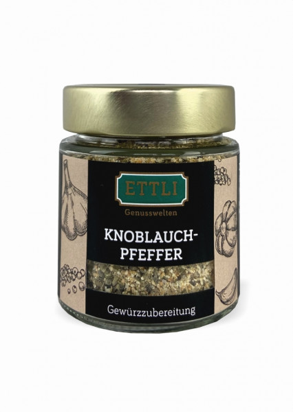 Knoblauchpfeffer 90g im Schraubglas -Gewürzubereitung-
